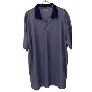 Daniel Cremieux Signature Collection Polo Shirt Mens XXL Blue Pima Cotton Blend